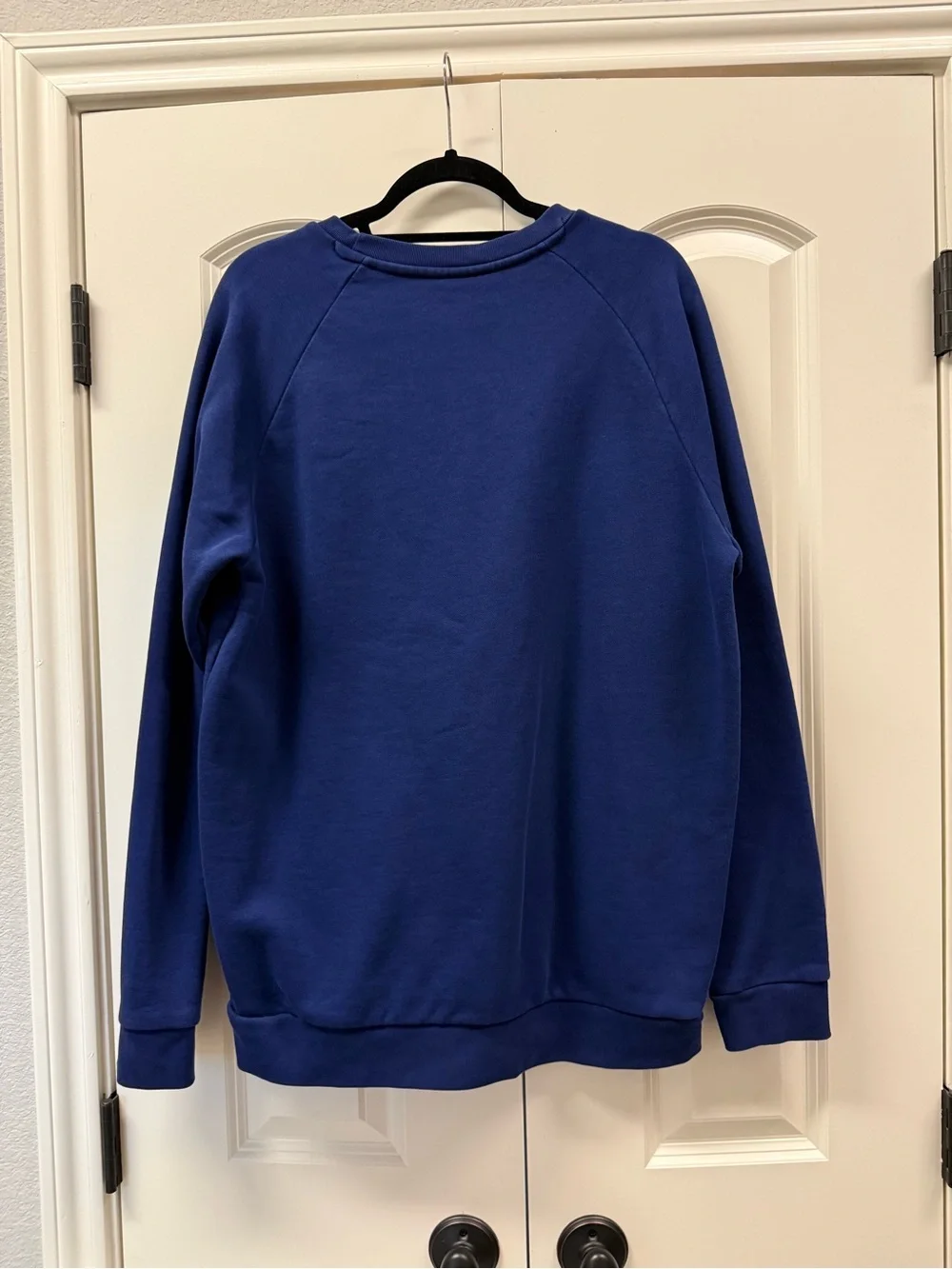 adidas Blue Crewneck Sweatshirt with Trefoil